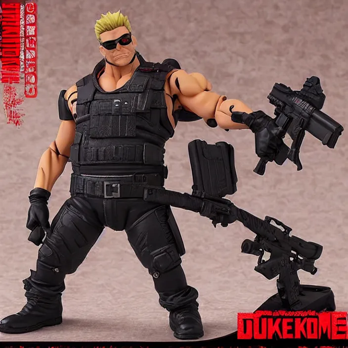 Prompt: Duke Nukem!!!!!!!!!!!!!!!!!!!!!!, An (((((((anime Nendoroid))))))) of Duke Nukem, figurine, detailed product photo