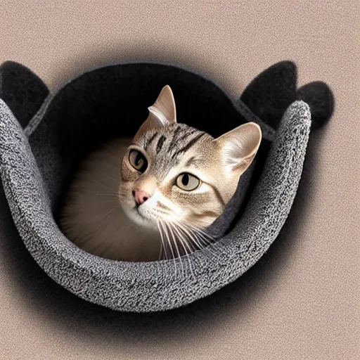 Image similar to cat sitting in the slipper, realistic