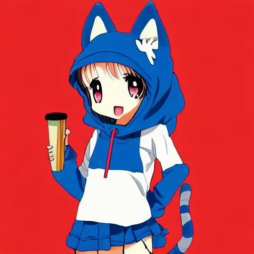 Anime Cat Girl Sticker - Anime Cat Girl - Discover & Share GIFs