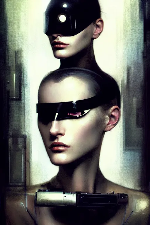 portrait by paolo roversi of one futuristic secret FBI, Stable Diffusion