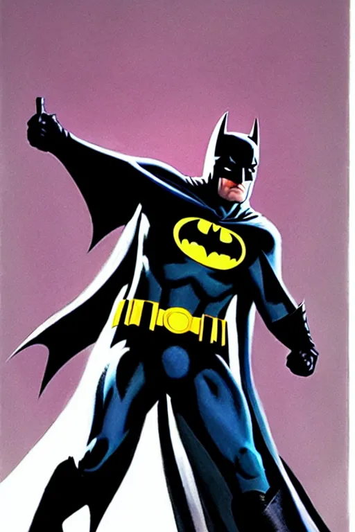 Image similar to batman design by Alex Ross, full body