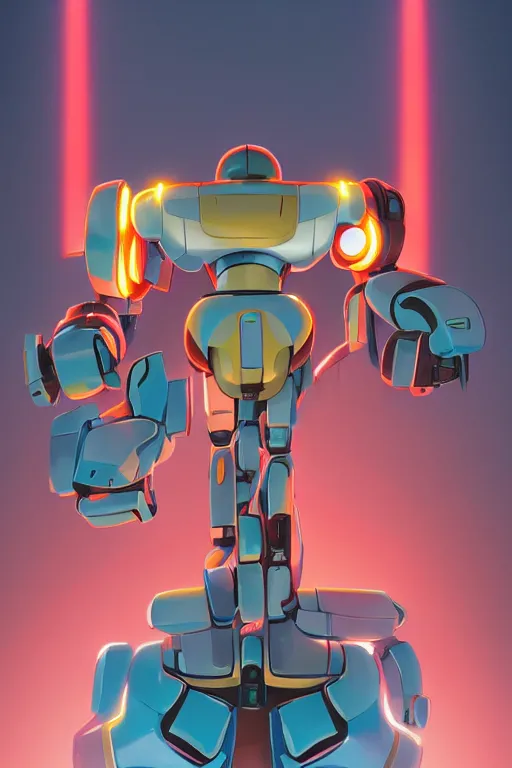 Image similar to metabots medabots medarotto medarot robot minimalist comics, behance hd by jesper ejsing, by rhads, makoto shinkai and lois van baarle, ilya kuvshinov, rossdraws global illumination ray tracing hdr radiating a glowing aura