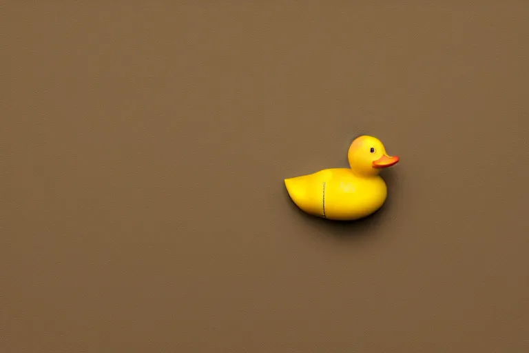 Image similar to a photo of a yellow rubber duck on a background of a blue ocean, front view, close up, photorealistic, 8 k