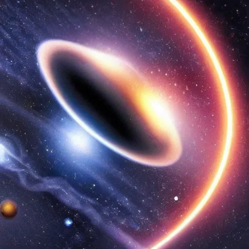 Prompt: the key to life orbiting a blackhole
