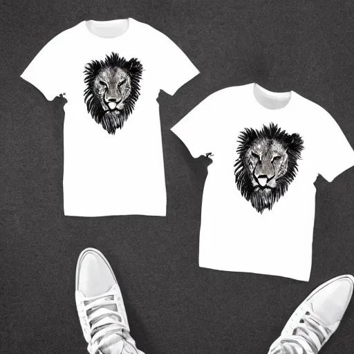 Image similar to lion line art, graphic tees