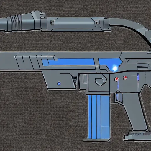 Image similar to halo pistol blueprint
