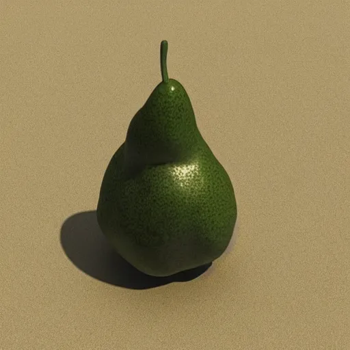 Prompt: a sculpture in the shape of a bitten pear that looks like a woman's body, in the style of dominique rayou, 3 d render