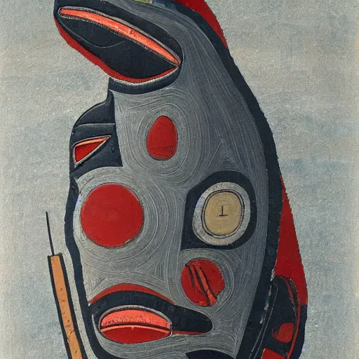 Prompt: haida gwaii, pacific northwest, whale, native american art