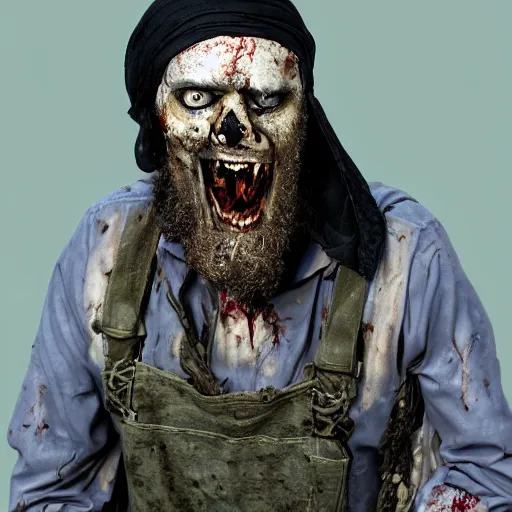 Prompt: ben laden as zombie