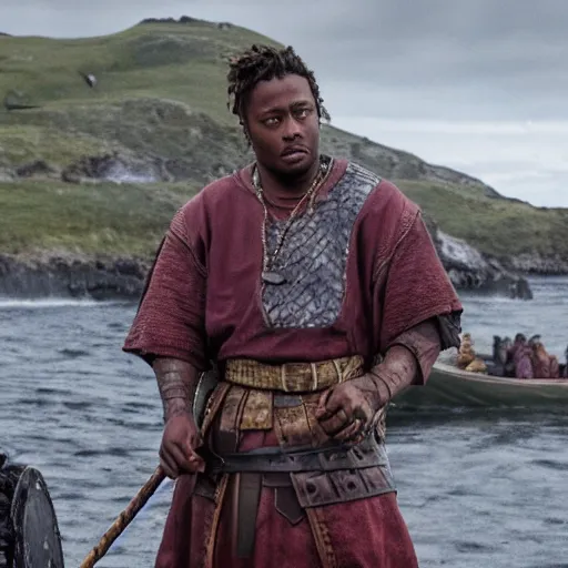 Image similar to juice wrld in Vikings very detailed 4k quality super realistic