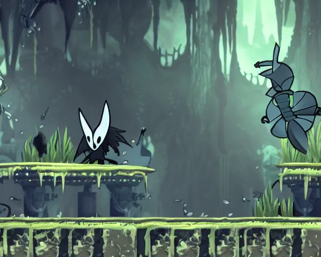 Image similar to screenshot of hollow knight