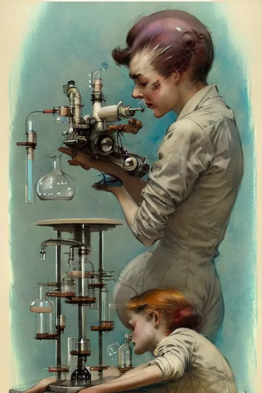 Image similar to ( ( ( ( ( 1 9 5 0 s retro science fiction laboratory. muted colors. ) ) ) ) ) by jean - baptiste monge!!!!!!!!!!!!!!!!!!!!!!!!!!!!!!