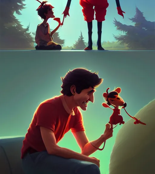 Prompt: justin trudeau as string puppet, loftis, cory behance hd by jesper ejsing, by rhads, makoto shinkai and lois van baarle, ilya kuvshinov, rossdraws, global illumination