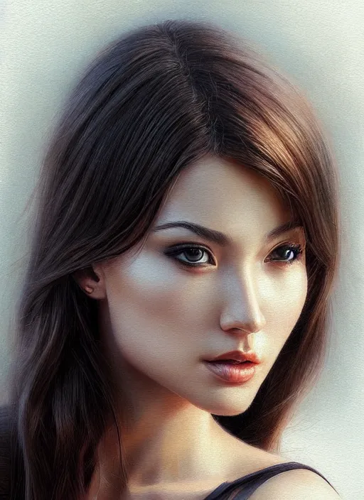 Image similar to photo of a gorgeous young woman in the style of stefan kostic, realistic, sharp focus, 8 k high definition, insanely detailed, intricate, elegant, art by stanley lau and artgerm