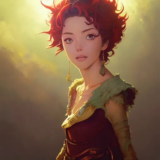 Image similar to highly detailed vfx portrait of pyra by eiichiro oda!, stephen bliss, greg rutkowski, loish, rhads, beeple, makoto shinkai, tom bagshaw, alphonse mucha, sharp focus, art by artgerm and greg rutkowski, stanley kubrick, backlit, harsh overhead sunlight,