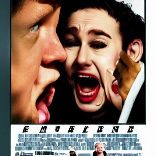Image similar to eating a baby, comedy movie poster