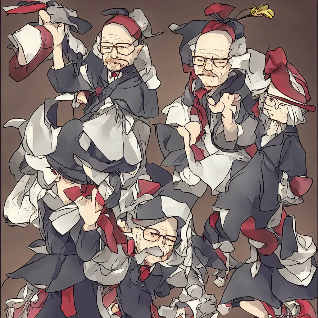 Image similar to walter white as a touhou character