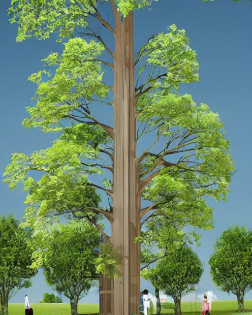 Image similar to an architectural diagram explaining how to build a tree