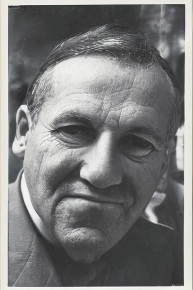 Image similar to portrait of frank malina, photograph, kodachrome