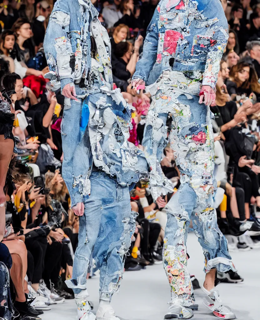 Prompt: hyperrealistic and heavy detailed balenciaga runway show of bart simpson , Leica SL2 50mm, vivid color, high quality, high textured