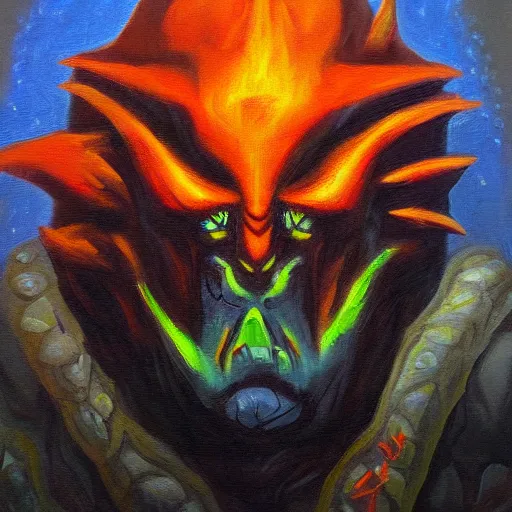 Image similar to dark beast ganon oil painting