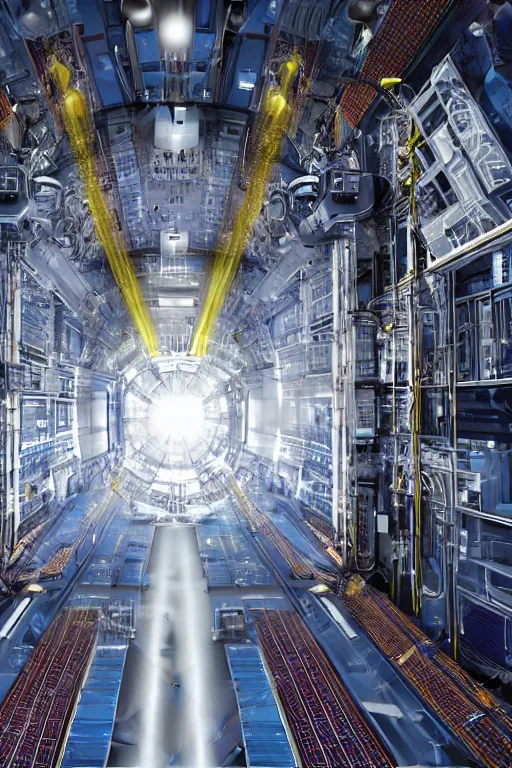 Prompt: hadron antimatter vacuum reactor, cinematic, god rays, highly detailed,