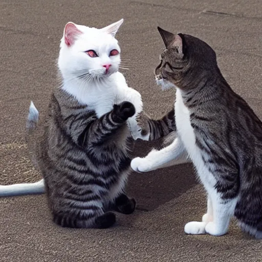 Prompt: “cats fighting”