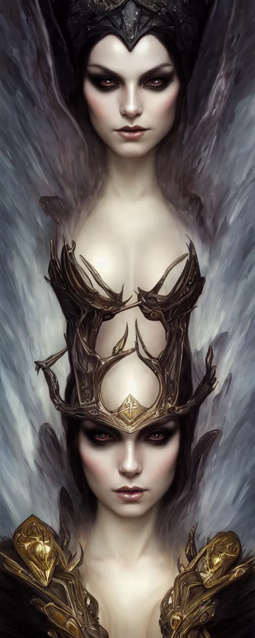 Prompt: beautiful full body portrait of a sexy Midna Twili , dark fantasy esoteric, D&D, fantasy, cinematic lighting, intricate, elegant, highly detailed, digital painting, artstation, concept art, matte, sharp focus, illustration, art by Artgerm and Tom Bagshaw and Greg Rutkowski and Alphonse Mucha