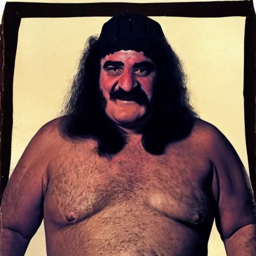 Image similar to danny de vito as zardoz