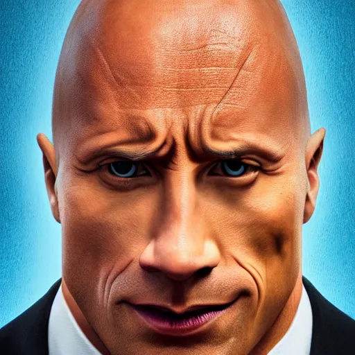 dwayne johnson raises his eyebrow, Stable Diffusion