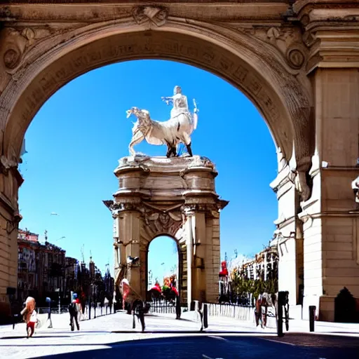 Image similar to A photo of a la Puerta de Alcalá (Madrid)