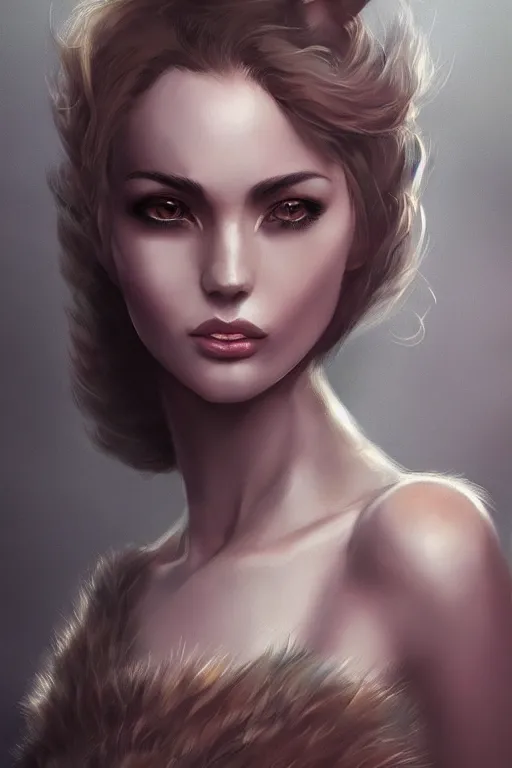 Prompt: furry female, lioness, fashion photography, concept art, costume design, illustration, single face, cinematic color grading, editorial photo, fashion, hyperrealism, trending on artstation, Charlie Bowater, WLOP, detailed, elegant