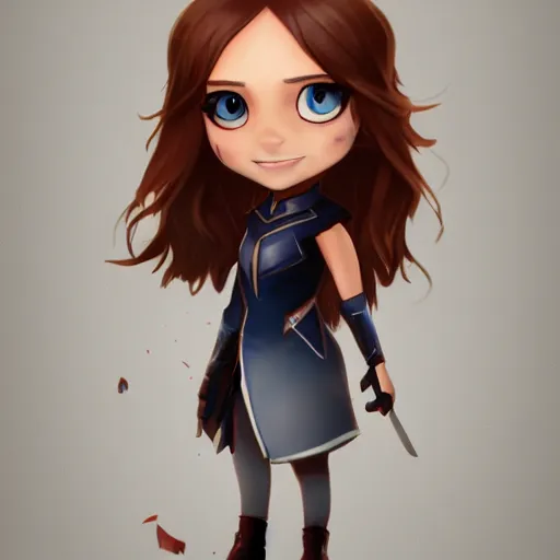 Prompt: elizabeth olsen chibi art, cgsociety contest winner, artstation, artstation chibi, cgsociety chibi, 4 k, 8 k