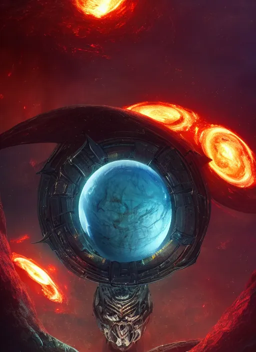 Prompt: planet with a face, ultra detailed fantasy, elden ring, realistic, dnd character portrait, full body, dnd, rpg, lotr game design fanart by concept art, behance hd, artstation, deviantart, global illumination radiating a glowing aura global illumination ray tracing hdr render in unreal engine 5
