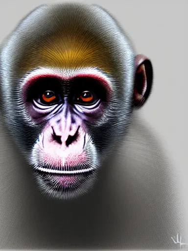 Image similar to monkey, digital painting, highly detailed