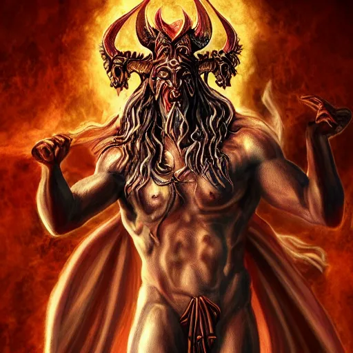 Image similar to photorealistic god of demons