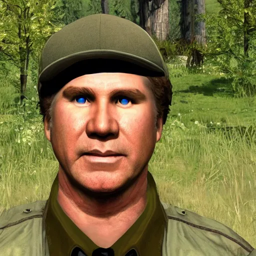 Prompt: will ferrell, in dayz, screenshot