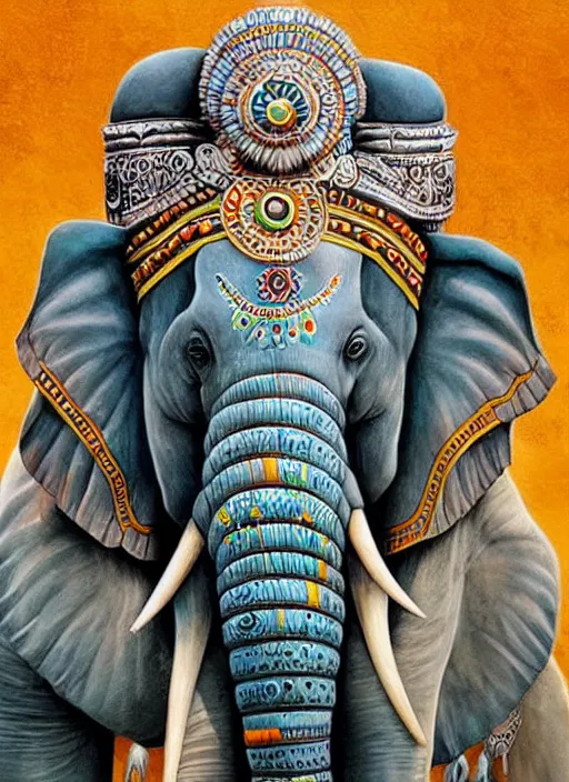 Elephant Decor, Xenophile: Indian and African Elephants Joining to