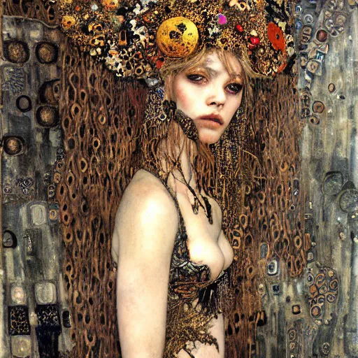 Image similar to depraved goddess soldier, intricate detail, klimt, royo, royo, whealan,