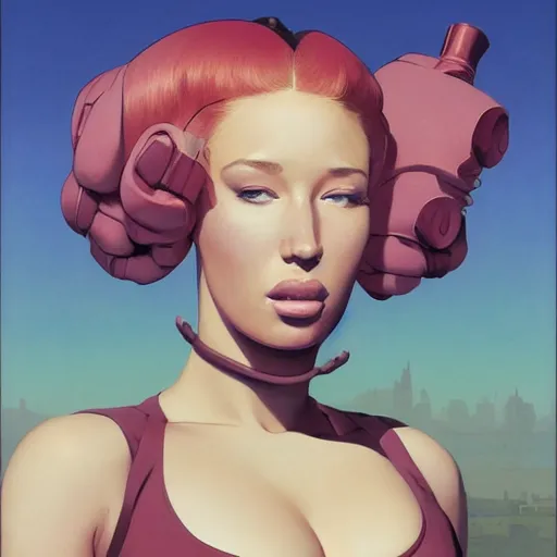 Image similar to 4k headshot of thicc Iggy azalea from Macfarlane comics, killing with green fire by Craig Mullins, ilya kuvshinov, krenz cushart, epic , artgerm trending on artstation by Edward Hopper and Dan Mumford and WLOP and Rutkovsky, beksinski carl spitzweg moebius and tuomas kocar, intricate artwork by caravaggio, Unreal Engine 5, Lumen, Nanite , 4K headshot of godlike clown with defined arms and open hands and bloody clothes with giant mandala wings , intricate face , flawless anime cel animation by Kentaro Miura, psychedelic , highly detailed upper body , professionally post-processed , beautiful, scary, symmetry accurate features, epic, octane rendered, anime masterpiece, accurate