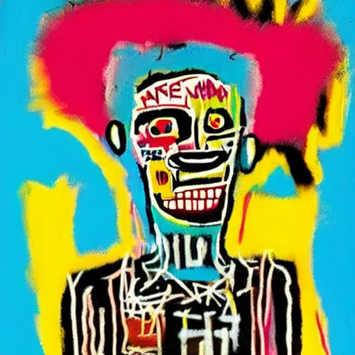 Image similar to basquiat style alien