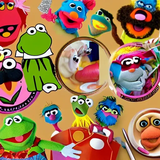 Prompt: muppet alphabet soup