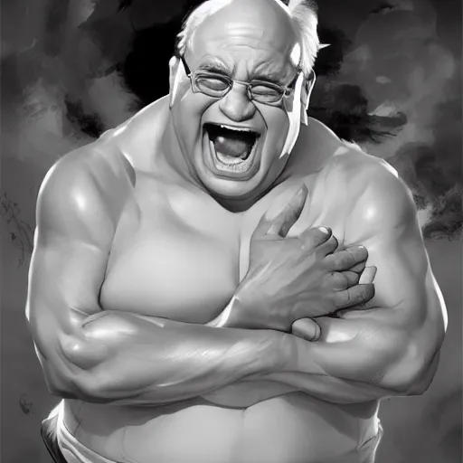 Prompt: ! dream danny devito sayian art by stanley artgerm lau, wlop, rossdraws, james jean, andrei riabovitchev, marc simonetti, yoshitaka amano, artstation, cgsociety