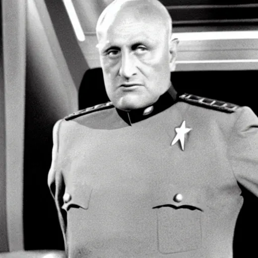 Image similar to A still of Mussolini in Star Trek