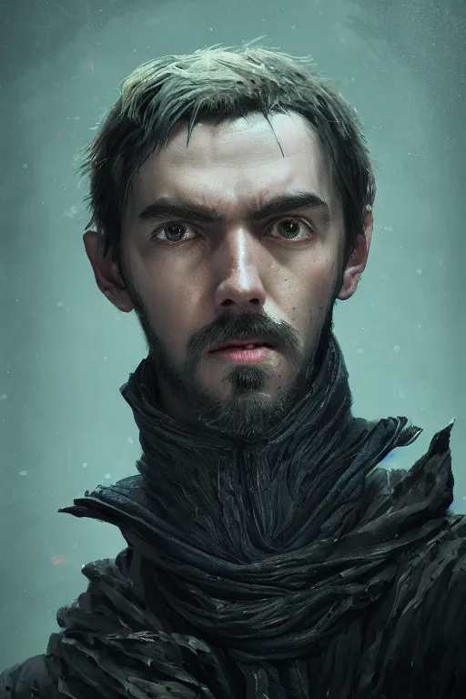 Prompt: a fancy portrait of jack septic eye by Greg Rutkowski, Sung Choi, Mitchell Mohrhauser, Maciej Kuciara, Johnson Ting, Maxim Verehin, Peter Konig, Bloodborne, 35mm, 8k photorealistic, cinematic lighting, HD, high details, atmospheric,