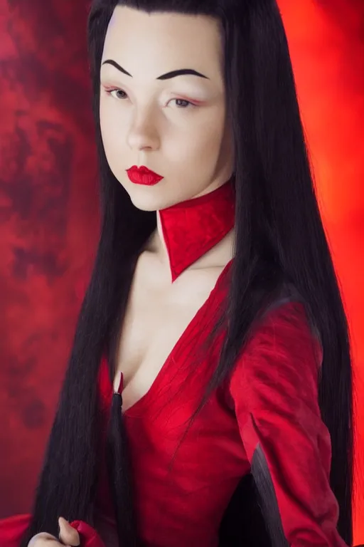 Prompt: photo of real life Azula from Avatar