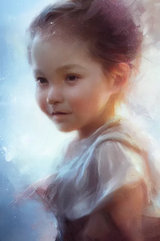 Image similar to Atlantis little girl, joyful, close-up portrait, intricate, elegant, volumetric lighting, scenery, digital painting, highly detailed, artstation, sharp focus, illustration, concept art, ruan jia, steve mccurry