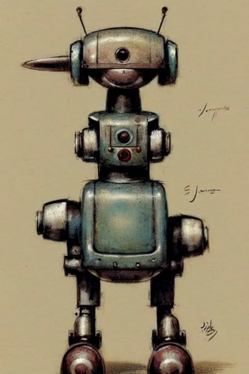 Image similar to (((((1950s retro robot dog . muted colors.))))) by Jean-Baptiste Monge !!!!!!!!!!!!!!!!!!!!!!!!!!!