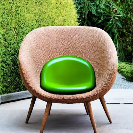 Prompt: an armchair in the shape of Avocado
