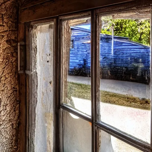 Prompt: an ant's perspective looking out at a kitchen, realistic 4k